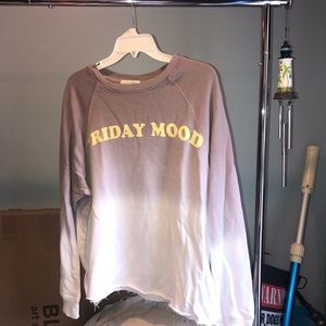 Purple and white ombré sweatshirt